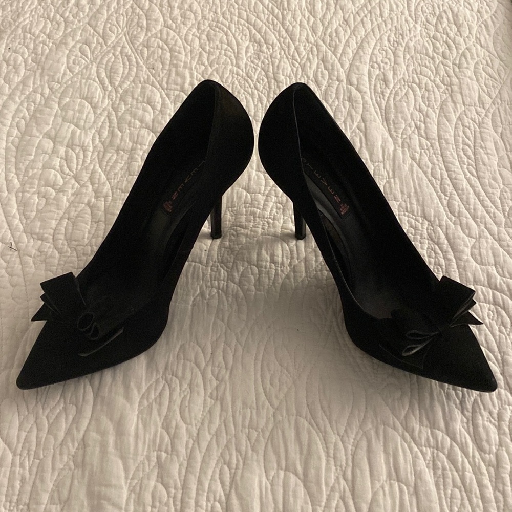 Steven by Steve Madden Ravesh Black Nubuck Pumps